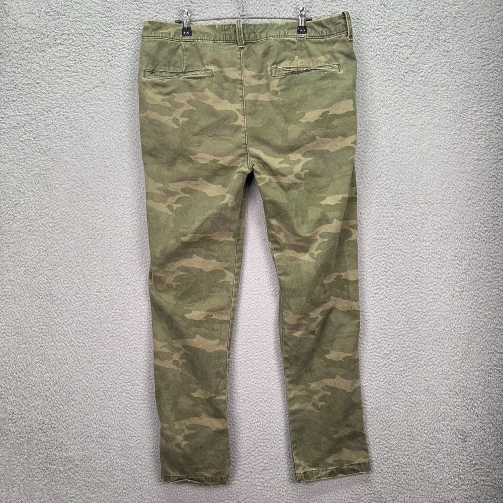 Hollister Pants Men 36x32 Green Camo Straight Cotton Military Preppy Y2K